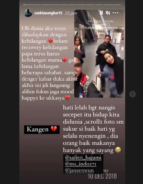 Unggahan Zaskia Sungkar (Instagram)