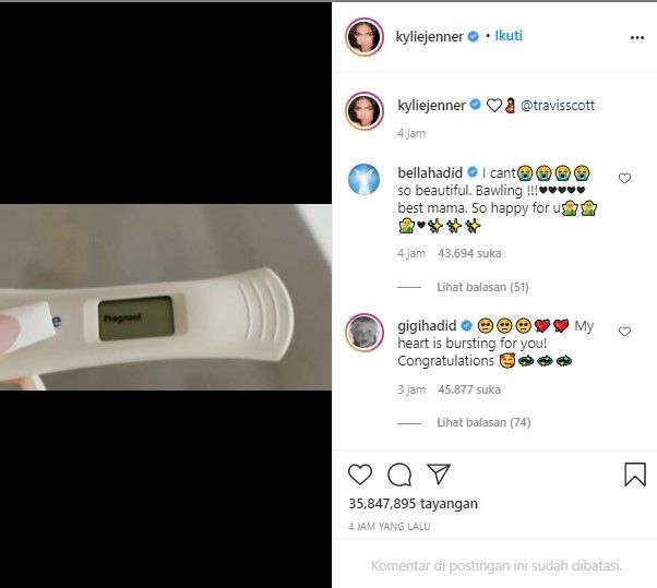 Kylie Jenner hamil (Instagram)