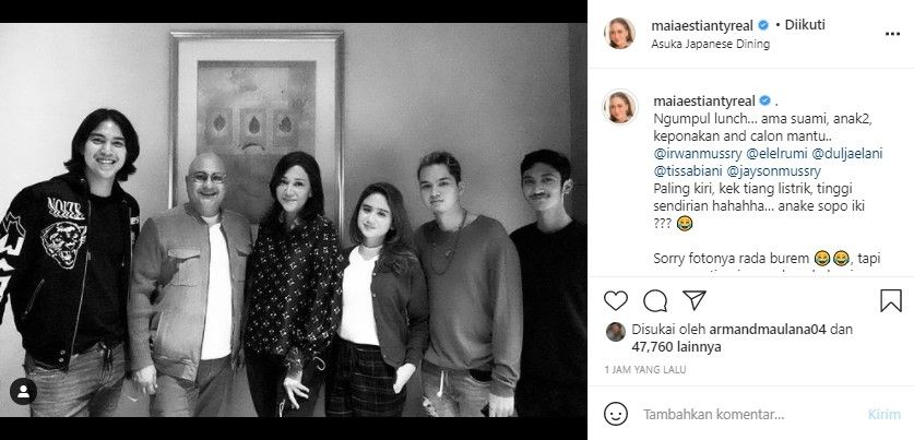 Unggahan Maia Estianty (Instagram)