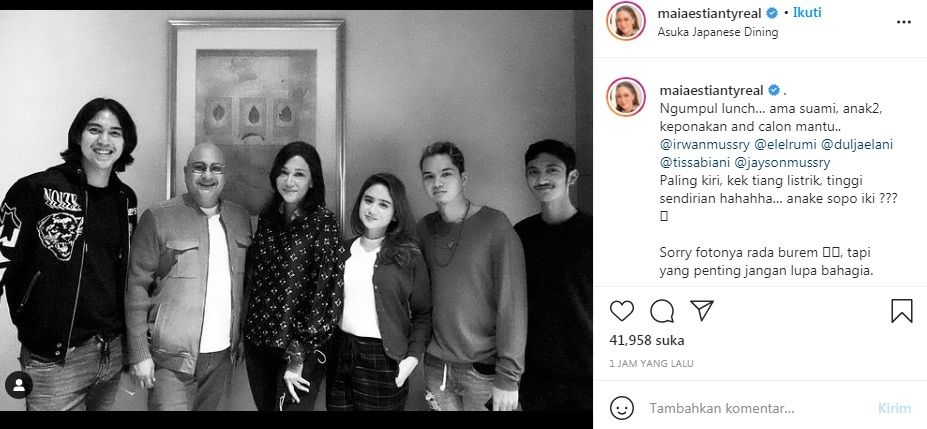 Unggahan Maia Estianty [Instagram/@maiaestiantyreal]