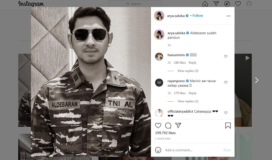 Unggahan Arya Saloka [Instagram]
