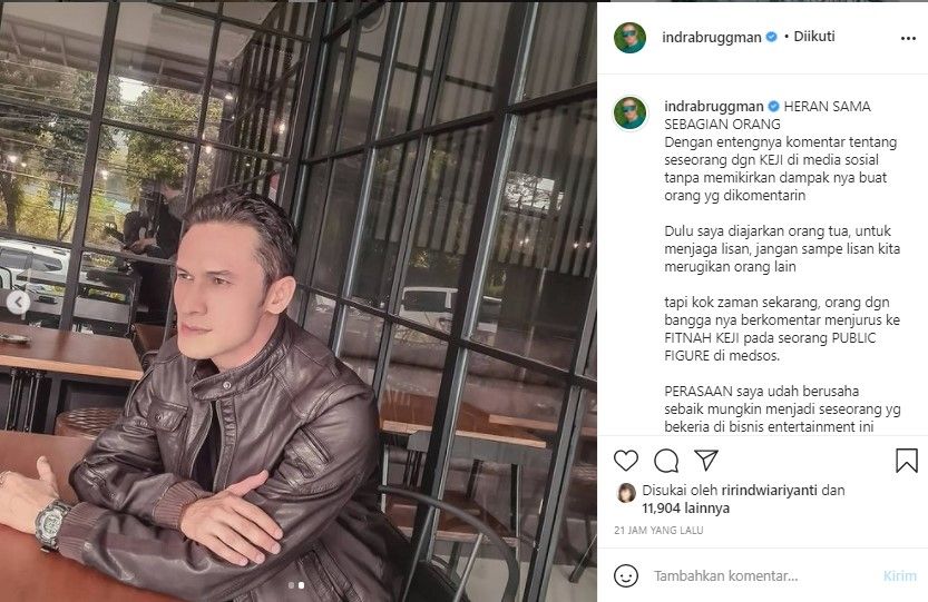 Unggahan Indra Bruggman (Instagram)
