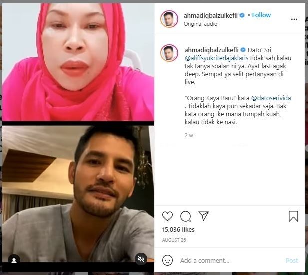 Miliarder Malaysia Nikahi Asisten Pribadi yang 23 Tahun Lebih Muda (instagram.com/ahmadiqbalzulkefli)