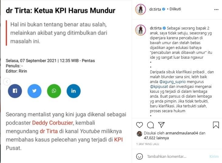 Dokter Tirta (Instagram)