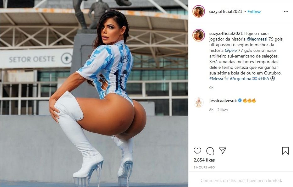 Unggahan Miss Bumbum Brasil Suzy Cortez di Instagram. [Tangkapan Layar Instagram @suzy.official2021]