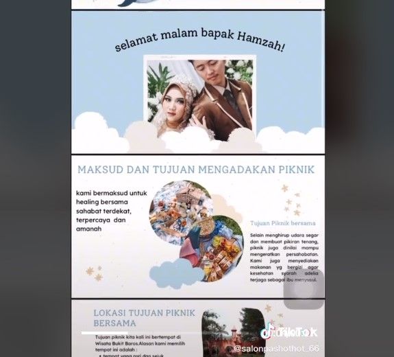 Permohonan Izin Piknik ke Suami Sahabat yang Posesif Ini Kelewat Kreatif. [tangkapan layar TikTok]