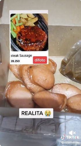 Foto Makanan Tampak Menggiurkan, Pas Datang Wujudnya Bikin Syok (TikTok)