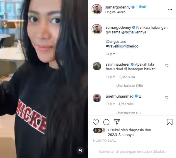 Postingan Denny Sumargo (instagram.com)