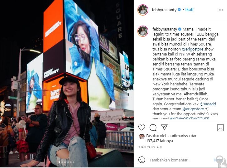 Postingan Febby Rastanty (Instagram.com)