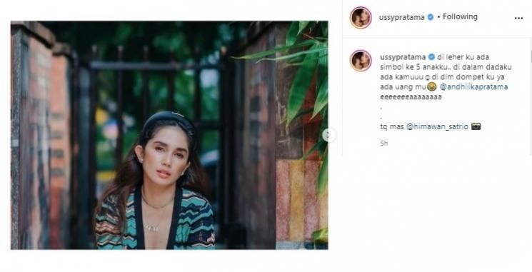 unggahan Ussy sulistiawaty. [Instagram]