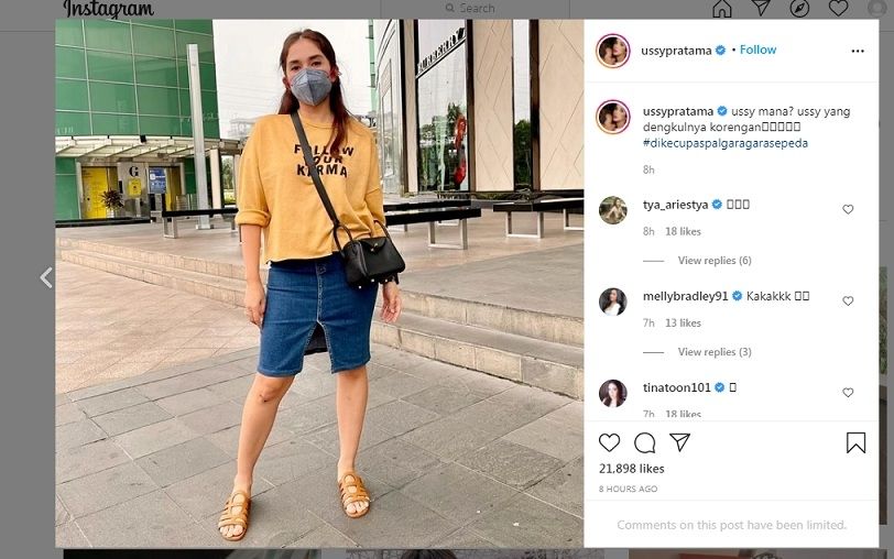 Unggahan Ussy Sulistiawaty [Instagram]