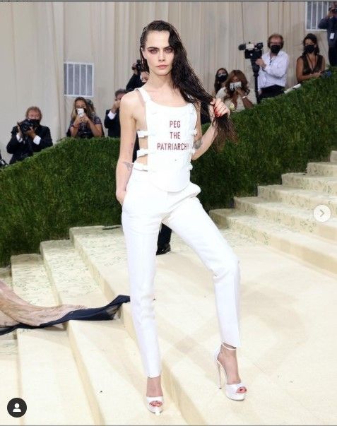 Cara Delevingne di Met Gala 2021. (Dok: Instagram/Dior)