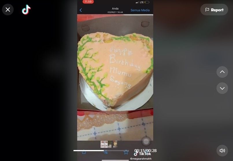 Pesan Cake Ala Korea Pakai Bunga, Endingnya Bikin Cewek Ini Nangis. (Dok: TikTok/megaarahmahh)