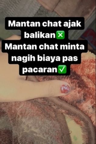 Wanita ditagih mantan biaya selama pacaran. (Tiktok)