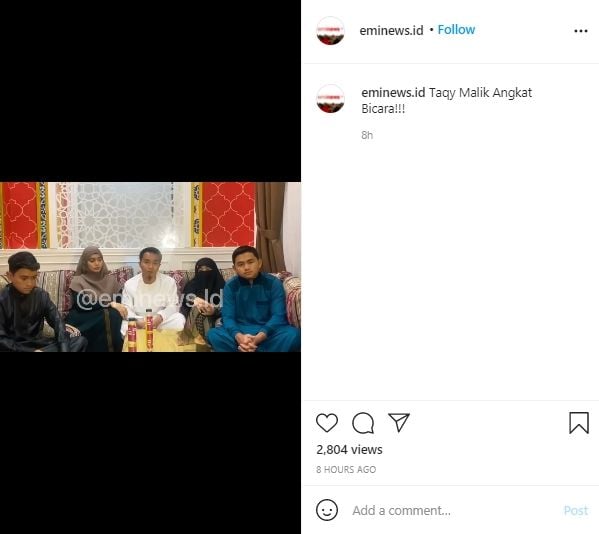 Taqy Malik klarifikasi (instagram.com)