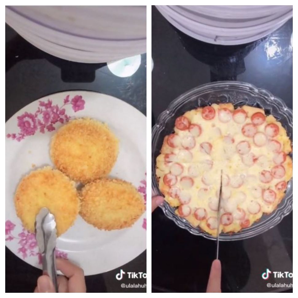 Kreasi makanan praktis dari roti tawar (TikTok @ulalahuhuy)