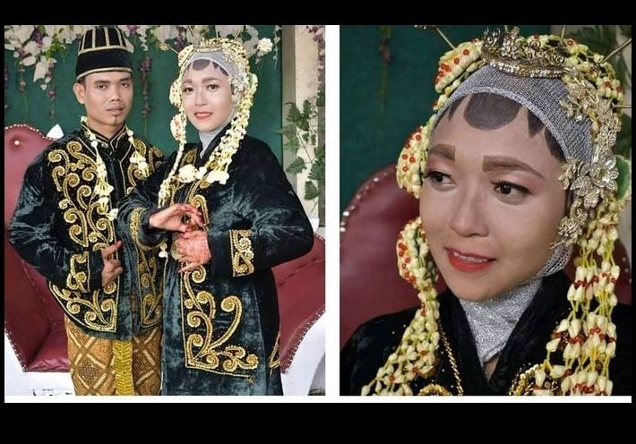Makeup Pengantin Gagal saat Menikah (facebook.com/Komite Humor Online)