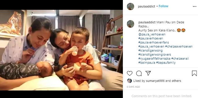Kiano Tiger Wong dan Baby Razka. (Instagram/@paulaaddict)