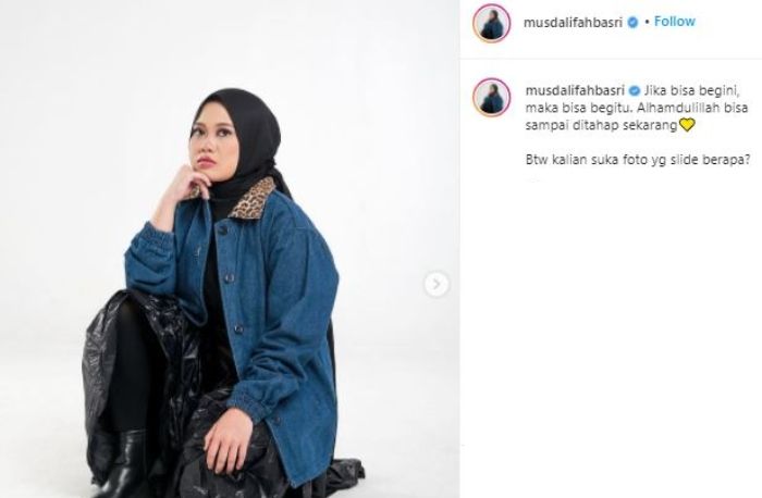 Potret Musdalifah Basri. (Instagram/@musdalifahbasri)