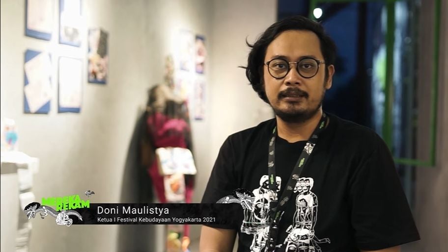 Doni Maulistya (Ketua I FKY 2021) saat menyampaikan sambutannya pada pembukaan FKY 2021)