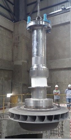 Turbin air 105 MW bagi PLTA Kerinci. (Dok: Toshiba)