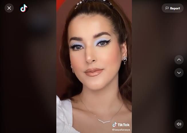 Tasya Farasya banjir pujian usai meniru makeup Gigi Hadid di acara Met Gala 2021. (TikTok/@tasyafarasya)