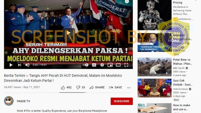 CEK FAKTA Tangis AHY Pecah Karena Moeldoko Resmi Jadi Ketum Partai Demokrat. (Turnbackhoax.id)