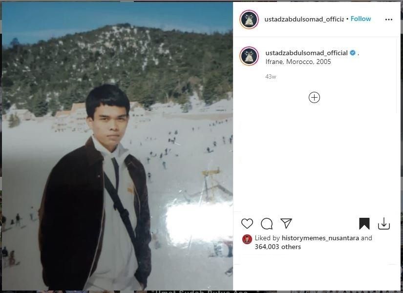 Foto Ustaz Abdul Somad di tahun 2005. (Instagram/ ustadzabdulsomad_official)