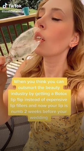 Suntik Botox Jelang Pernikahan, Bibir Perempuan Ini Mati Rasa Sampai Susah Minum. (TikTok)