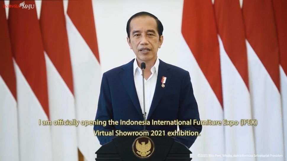 Presiden Joko Widodok Buka IFEX Virtual Showroom 2021. (Dyandra Promosindo)