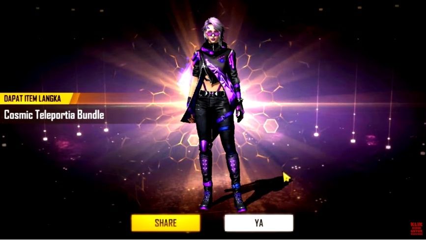 Cara mendapat Bundle Cosmic Teleportia Free Fire (tangkapan layar YouTube Fatorials Chan)