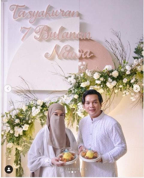 Tasyakuran 7 Bulanan Wardah Maulina dan Natta Reza. (Instagram/wardahmaulina_) 