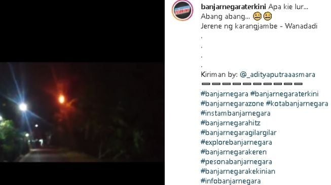 Penampakan api terbang yang disangka mistis. (Instagram)