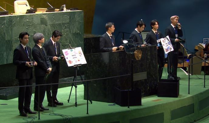 BTS di SDG Moment PBB. (Youtube/UnitedNations)