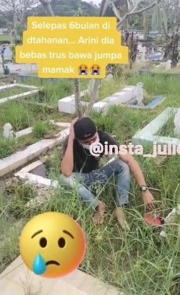 Seorang pemuda diajak ke kuburan setelah baru bebas dari penjara. Si pria ini langsung nangis ketika menemukan sesuatu. (insta_julid)