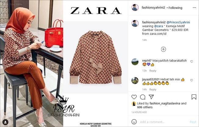 Harga baju yang dipakai Syahrini saat ngopi cantik ternyata cuma ratusan ribu. (Instagram/@fashionsyahrini2)
