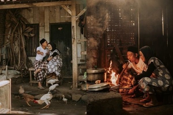 Viral Hasil Prewedding Barbar di Kampung. (TikTok)