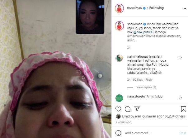 Soimah kabarkan Ibu Putri DA meninggal dunia (instagram.com)