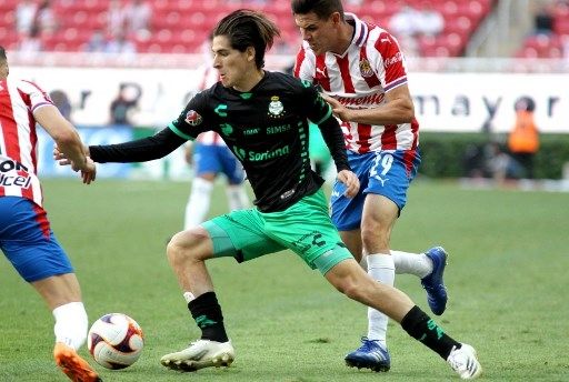 Santiago Munoz, penyerang anyar Newcastle United yang dipinjam dari klub Meksiko Santos Laguna. [AFP]