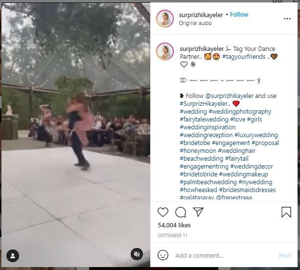 Kelewat Semangat, Pasangan Pengantin Ini Terjungkal saat Dansa (instagram.com/@surprizhikayeler)