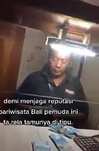 Aksi pria di Bali tuai pujian warganet. (Tiktok/@masmondol84)