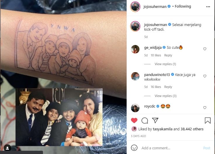 Tato Joshua Suherman. [Instagram]