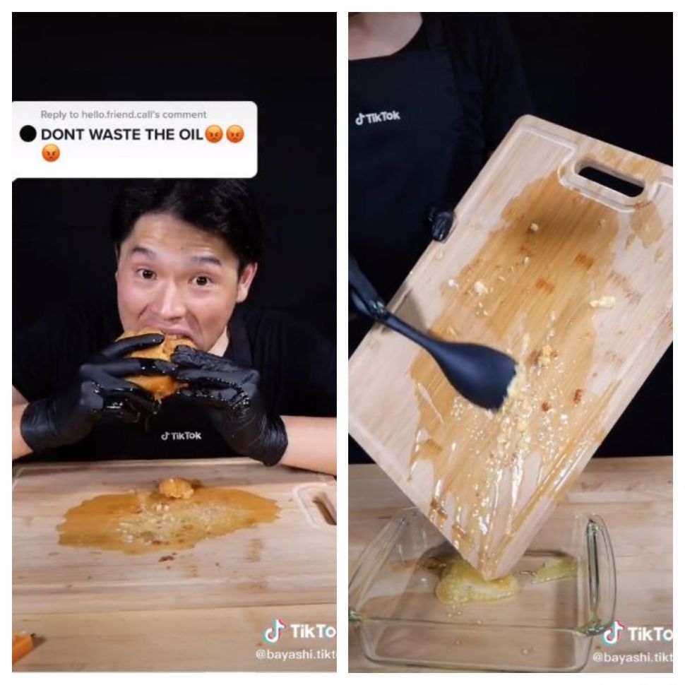 Tak membuang minyak (TikTok @bayashi.tiktok)