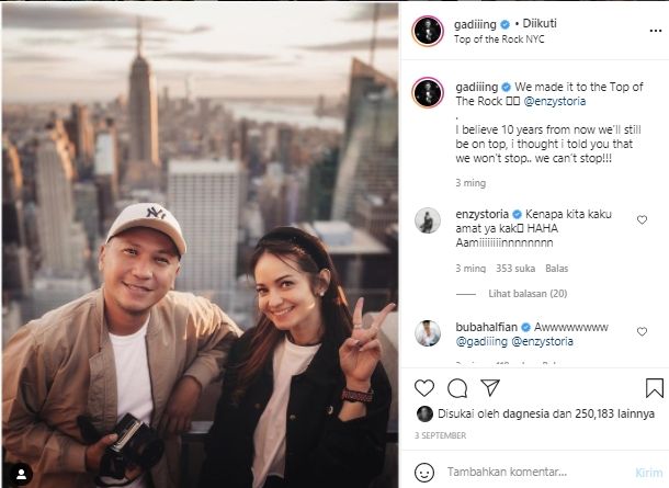 Gading Marten dan Enzy Storia (instagram.com)