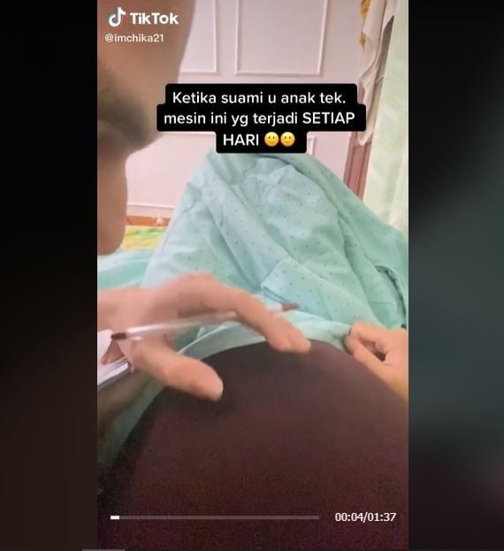 Viral Pria Ajari Anak Matematika Sejak dalam Kandungan (tiktok.com/@imchika21)