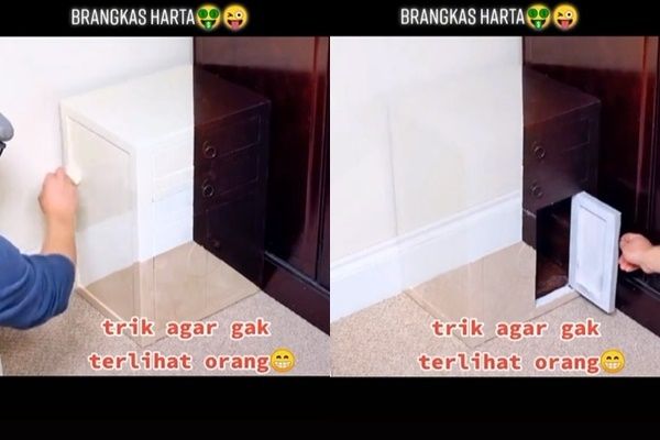 Viral Brankas Disulap sampai Jadi Gaib. (TikTok)