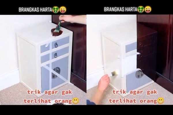 Viral Brankas Disulap sampai Jadi Gaib. (TikTok)