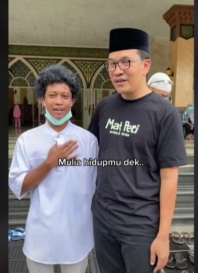 Mat Peci ketemu pemuda viral yang ternyata anak sultan. [Mat Peci / TikTok]