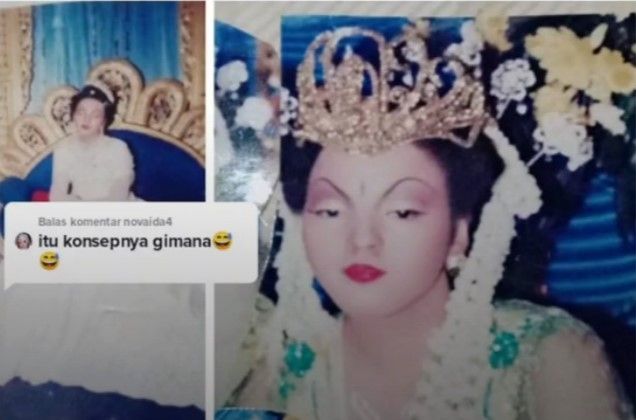 Viral pengantin patuh larangan bercermin saat resepsi pernikahan. Begitu selesai resepsi, si pengantin wanita itu kaget mengetahui wajahnya tak dirias tak sesuai harapan. 