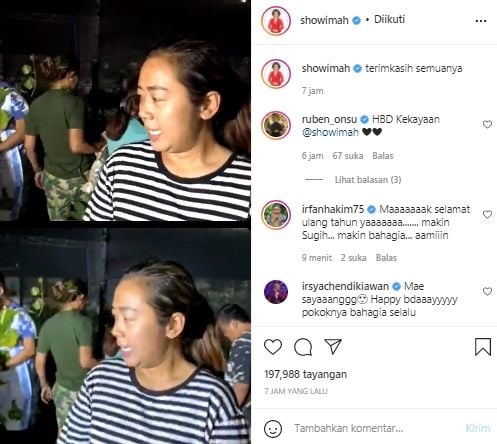 Momen kejutan ulang tahun Soimah (instagram.com)